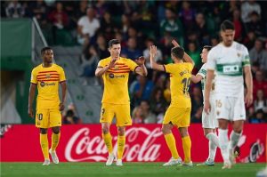 فيديو | برشلونة يهزم إلتشي برباعية ويوسع الفارق مع ريال مدريد في الدوري الإسباني