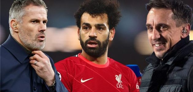 محمد صلاح يتسبب في نقاش حاد بين نيفيل وكاراجر بعد اختيارت فريق الموسم